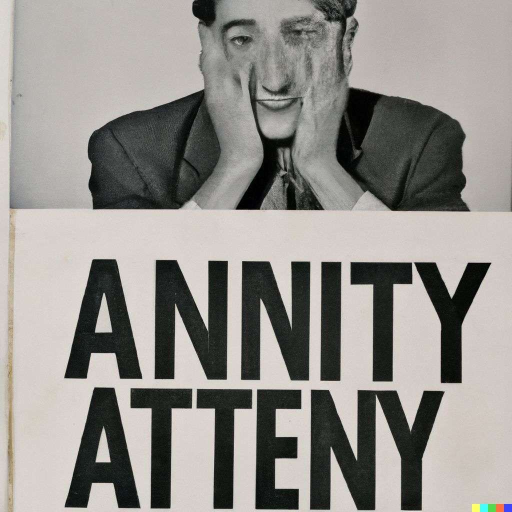 a representation of anxiety, advertisement from the '60s